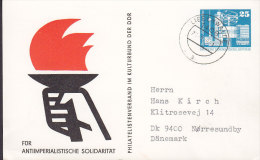 Germany DDR Postal Stationery Ganzsache Private Print "Für Antiimperialistische Solidarität" LIEBENWALD 1976? To Denmark - Privatpostkarten - Gebraucht