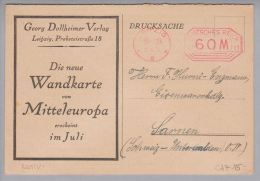 Motiv Verlag Karten 1923-06-23 Leipzig Firmenfrei-O Georg Dollheimer Verlag Werbe-Doppel-Drucksache - Maschinenstempel (EMA)