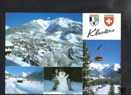 F1737 Wintersportplatz: Klosters, Multiview -  Funivia, Seilbahn, Téléphérique - Nice Stamp: Carl Lutz - Klosters