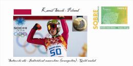 Spain 2014 - XXII Olimpics Winter Games Sochi 2014 Special Prepaid Cover - Kamil Stoch - Hiver 2014: Sotchi