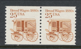 USA 1986 Scott # 2136. Transportation Issue: Brread Wagon 1880s. Pair, MNH (**). - Rollenmarken