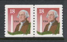 USA 1985 Scott # 2149a. George Washington, Washington Monument, Pair, MNH (**). - Rollenmarken