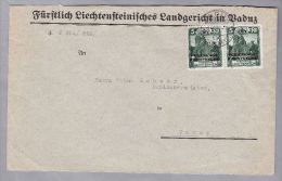 Liechtenstein Dienst 1934-08-22 Vaduz Ortsbrief Mit Paar 2 X 5 Rp. - Servizio
