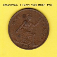 GREAT BRITAIN    1  PENNY  1949  (KM # 869) - D. 1 Penny