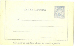 LBL5 - FRANCE EP CL SAGE 15c CARTON GRIS PIQUAGE C  NEUVE - Cartes-lettres