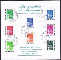 France Oblitération Cachet à Date BF N°  42 (3083 + 3091 à 3096 + 3098)  Les Couleurs De Marianne - Afgestempeld