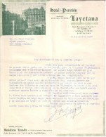 ESPAGNE - BARCELONA - BARCELONE - HÔTEL PENSION LAYETANA - LETTRE - 1960 - Spain