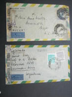 1944,   2 Lettre   Censuree - Briefe U. Dokumente