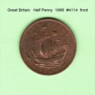 GREAT BRITAIN    1/2  PENNY  1966  (KM # 896) - C. 1/2 Penny
