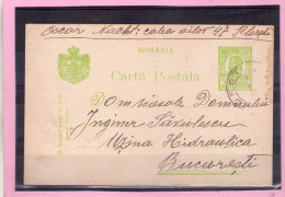CARTA POSTALA / CAROL I  - Circulata 1913 Cu Francatura BUCURESTI - Brieven En Documenten