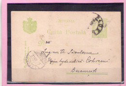 CARTA POSTALA / CAROL I  - Circulata 1909  Cu Francatura PLOESCI - Storia Postale
