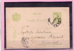 CARTA POSTALA / CAROL I  - Circulata 1909  Cu Francatura PLOESCI - Brieven En Documenten