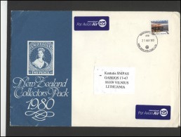 NEW ZEALAND Brief Postal History Envelope Air Mail NZ 002 Birds Lake Sunset - Briefe U. Dokumente