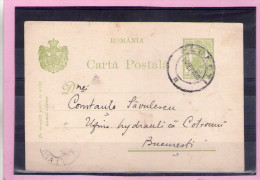 CARTA POSTALA / CAROL I  - Circulata 1908  Cu Francatura BUCURESTI / PLOIESTI - Briefe U. Dokumente