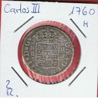 ESPAÑA   -  Carlos III  2  Reales  1760  Ceca MADRID - Autres & Non Classés