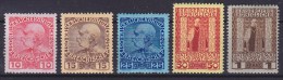 Austrian Post On Crete 1908 Mi. 18-22 Franz Joseph I. 60 -jährige Regierungsjubiläum (Almost) Complete Set MH* (2 Scans) - Eastern Austria