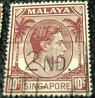 Singapore 1948 King George VI 10c - Used - Singapore (...-1959)