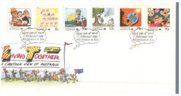 (999) Australia Cover -   Living Togehter Stamp - 1988 FDC - Lettres & Documents
