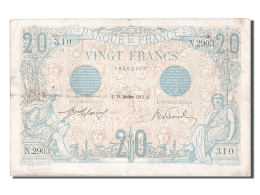 Billet, France, 20 Francs, 20 F 1905-1913 ''Bleu'', 1912, 1912-10-25, TTB - 20 F 1905-1913 ''Bleu''