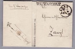 Heimat AG Gontenschwil 1861-11-29 Sw Kursiv-Langstempel Auf Amtlich Brief Nach Zezwyl 2 X Verwendet - ...-1845 Prephilately