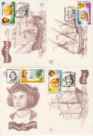 CHRISTOPHER COLUMBUS, SANTA MARIA SHIP, EUROPA CEPT, AMERICA, CM, MAXICARD, CARTES MAXIMUM, 4X, 1992, ROMANIA - Christopher Columbus