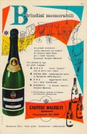 # SPUMANTE CARPENE´ MALVOLTI 1950s Advert Pubblicità Publicitè Reklame Food Drink Sparkling Wine Sekt Espumante Mousseux - Affiches