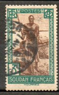 SOUDAN  3f Bleu Vert Brun   1931-38 N°85 - Usati