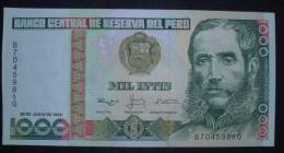 1987 Peru Banknote 1000 Intis 1 Piece UNC - Peru