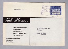 Heimat SZ LACHEN 1971-03-31 Bahnstations-Stempel Auf Bücherzettel - Bahnwesen