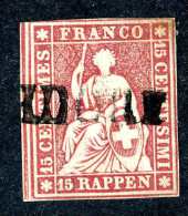 1747 Switzerland 1857 Michel #15 IIBy Used Scott #38 ~Offers Always Wlcome!~ - Usados