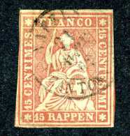 1753 Switzerland 1855/57 Michel #15 IIAzm Used Scott #22 ~Offers Always Wlcome!~ - Used Stamps