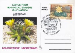 CACTUSS, CM, MAXICARD, CARTES MAXIMUM, OVERPRINT STAMPS, 2005, ROMANIA - Cactusses