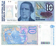 Argentina Banknote 10 Australes UNC 1 Piece - Argentine