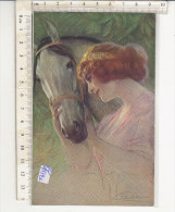 PO4572C# REPRINT - ILLUSTRATORI GUERINONI - DONNA CON CAVALLO  No VG - Guerinoni