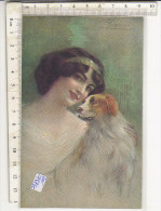 PO4573C# REPRINT - ILLUSTRATORI GUERINONI - DONNA CON CANE  No VG - Guerinoni