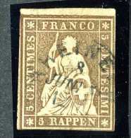 1759 Switzerland 1856 Michel #13 IIBysb  Used Scott #25 ~Offers Always Welcome!~ - Oblitérés