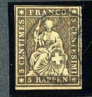 1772 Switzerland 1856 Michel #13 IIBysa  Used Scott #25 Black Thread ~Offers Always Welcome!~ - Oblitérés