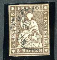 1779 Switzerland 1856 Michel #13 IIBysa  Used Scott #25  Black Thread ~Offers Always Welcome!~ - Oblitérés