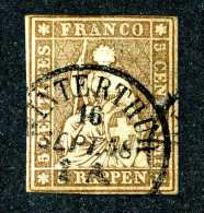 1781 Switzerland 1856 Michel #13 IIBysa  Used Scott #25  Black Thread ~Offers Always Welcome!~ - Oblitérés