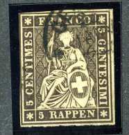 1782 Switzerland 1855 Michel #13 IIAyn  Used Scott #24  Yellow Thread ~Offers Always Welcome!~ - Used Stamps