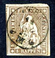 1786 Switzerland 1856 Michel #13 IIBysa  Used Scott #25  Black Thread ~Offers Always Welcome!~ - Oblitérés