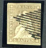 1793 Switzerland 1856 Michel #13 IIBysb  Used  Scott #25  Black Thread~Offers Always Welcome!~ - Oblitérés