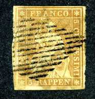 1796 Switzerland 1855 Michel #13 IIAym  Used  Scott #24  Yellow Thread~Offers Always Welcome!~ - Oblitérés
