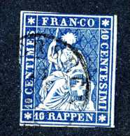 1805 Switzerland  Michel #14 IIA  Used  Scott #16  Green Thread~Offers Always Welcome!~ - Used Stamps