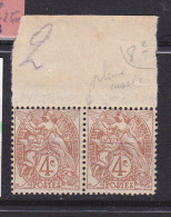 FRANCE N° 110 4C BRUN PLUME CASSEE  NEUF SANS CHARNIERE - Ungebraucht