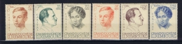 Luxembourg:  Mi.nr. 333 - 338, Yv 325 - 329  1939  MH/* - Ungebraucht