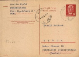 Deutschland/DDR-Postal Stationery Postcard , Circulated In 1957 - P64 I/a - Postales - Usados