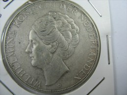 NETHERLAND HOLLAND NEDERLAND 2.5 21/2  GULDEN 1933 SILVER COIN HAIR DEEP LOT 3 NUM  3 - Gold- & Silbermünzen