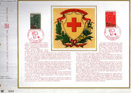 Feuillet Tirage Limité CEF CFA Réunion 9 Croix Rouge Médecins Dufriche Baron Desgenettes Et Broussais - Lettres & Documents