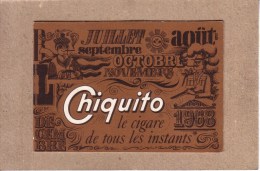 CALENDRIERS - TABAC - CALENDRIER 1968 - CHIQUITO , LE CIGARE DE TOUS LES INSTANTS - 109 X 75 Mm - Documenten